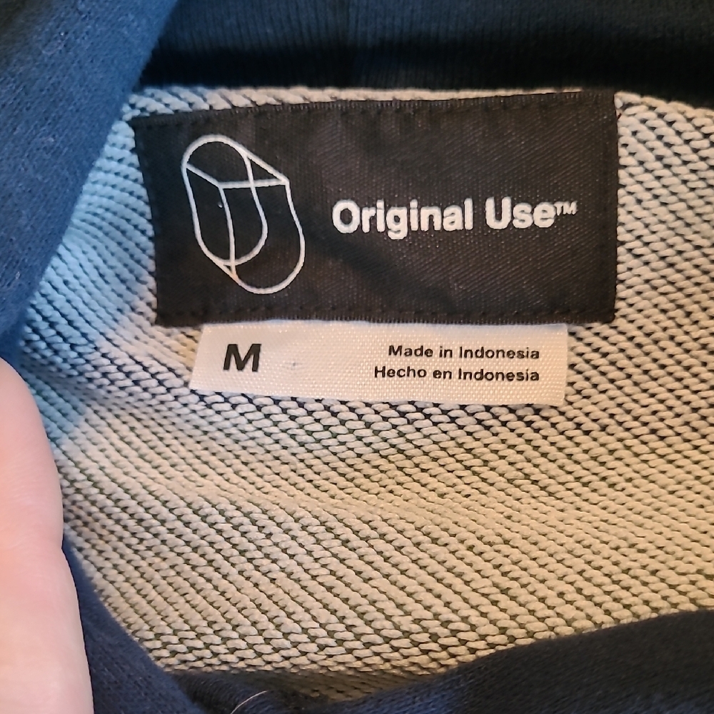 Original Use Navy and Cream Hoodie NWOT - Picture 4 of 4